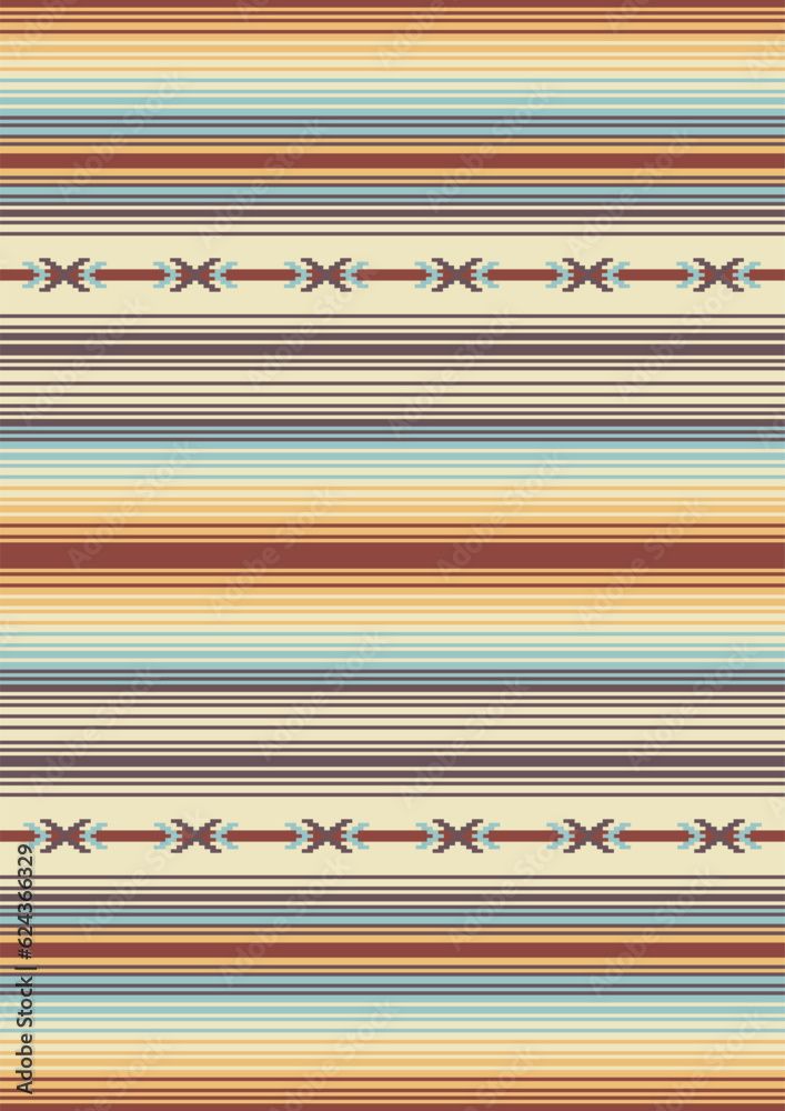 custom made wallpaper toronto digitalTribal vector seamless pattern in blue and beige. Native Indian ornament. South Western decor. Vector seamless pattern. Serape design. Mexican blanket, rug. Woven carpet illustration.