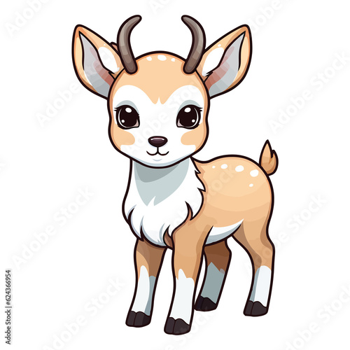 Cute Reindeer Clipart 2D Illustration