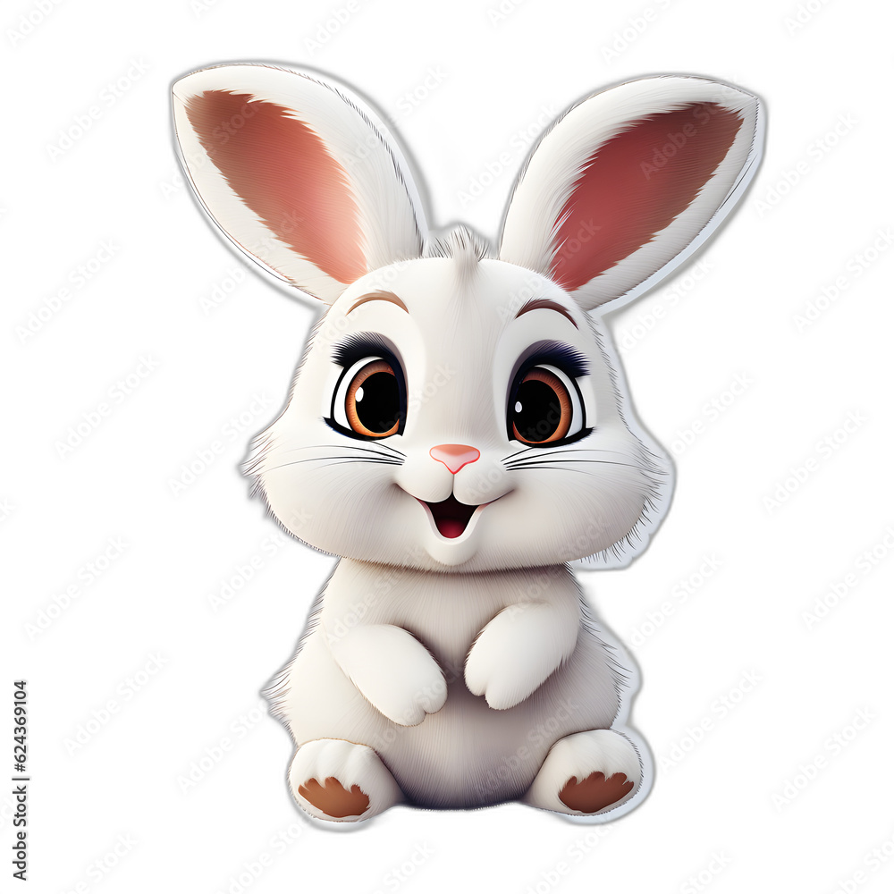 rabbit cartoon, PNG transparent background rabbit cartoon, PNG transparent background