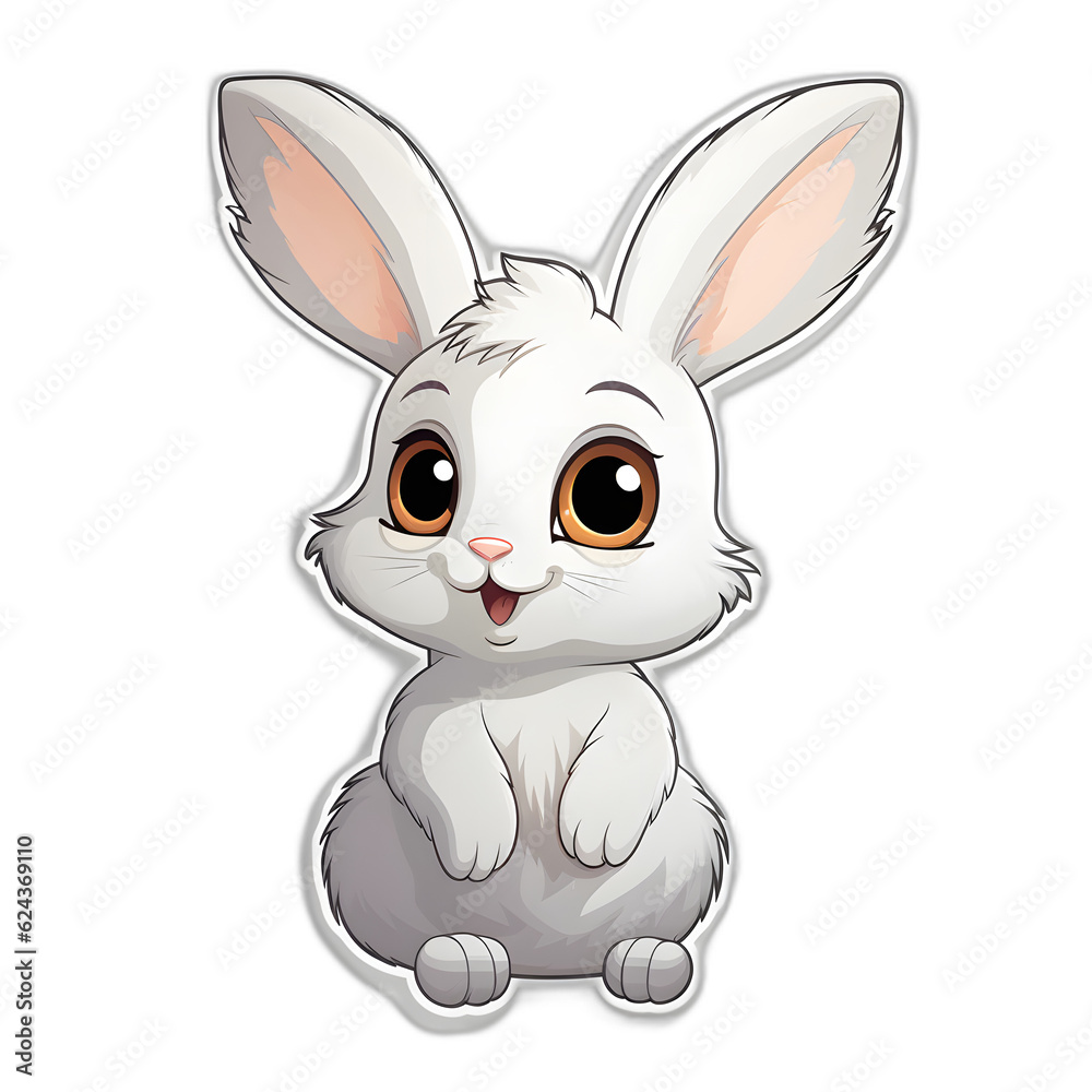 rabbit cartoon, PNG transparent background