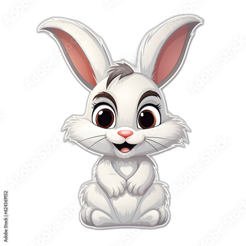 rabbit cartoon, PNG transparent background