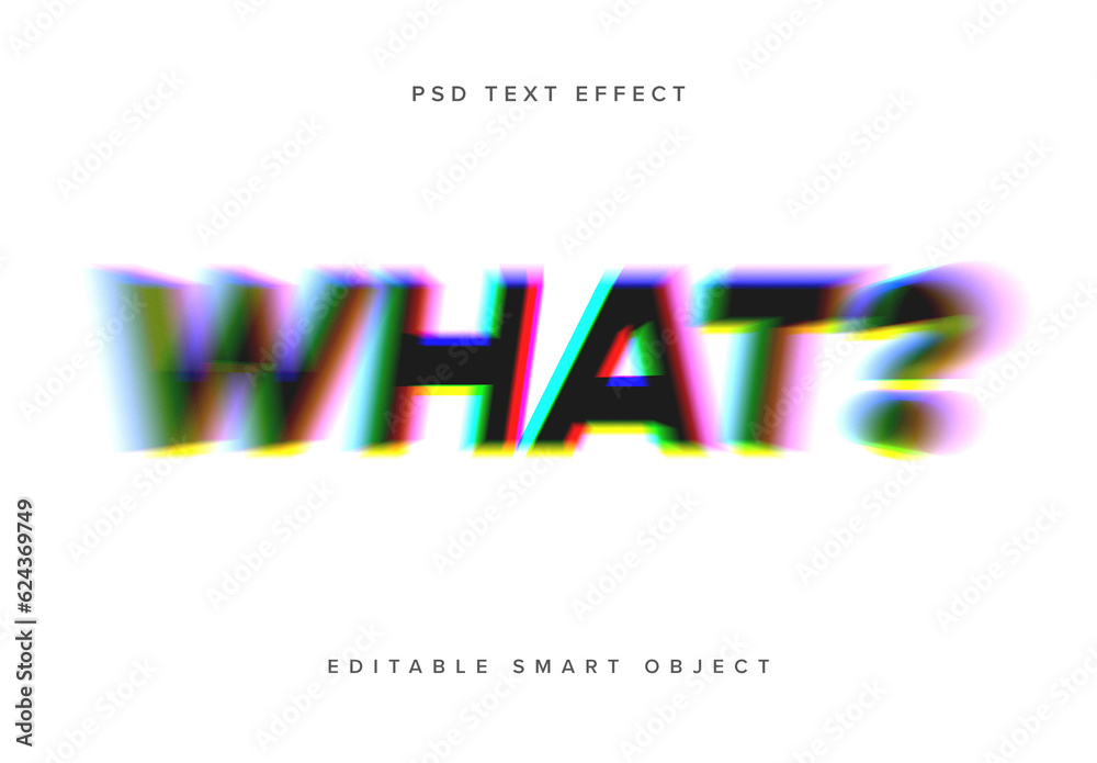 Shift Text Effect Blurry Colour Shift Text Effect Mockup Stock Template | Adobe Stock
