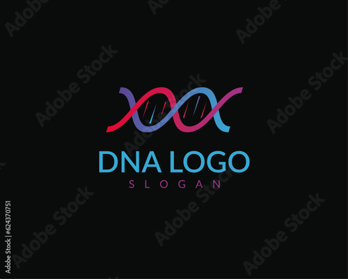 Colorful DNA Logo for Brand vector and editable