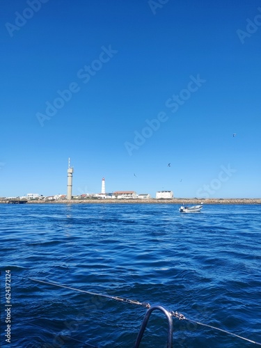 Obraz na płótnie sea and coast from boat w salonie