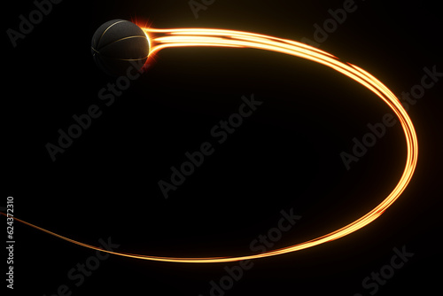 Basketball Sports Ball Light Trail