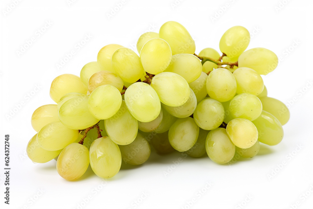 yellow grape on a white background yellow grape on a white background