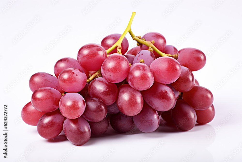 red grape on a white background