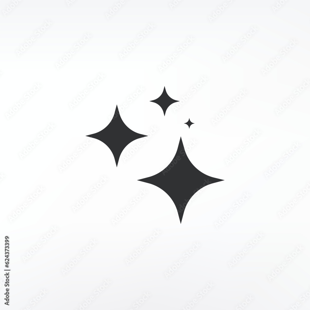 Shine icon design isolated on white background. Shine icon design isolated on white background.