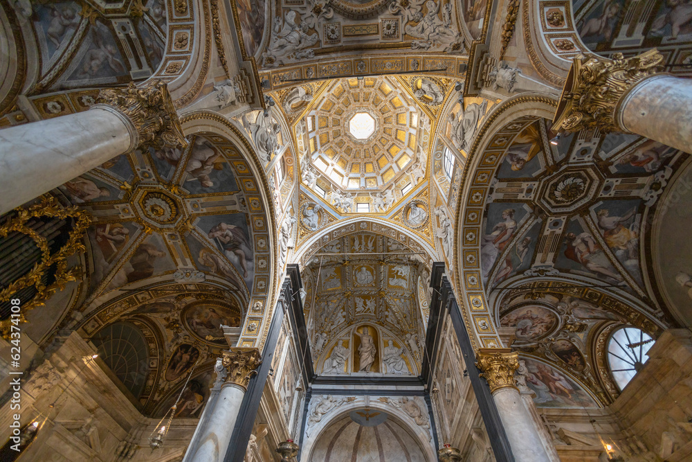 GENOA, ITALY, MAY 23, 2023 - Inner of San Matteo church in the historic centre of Genoa, Italy