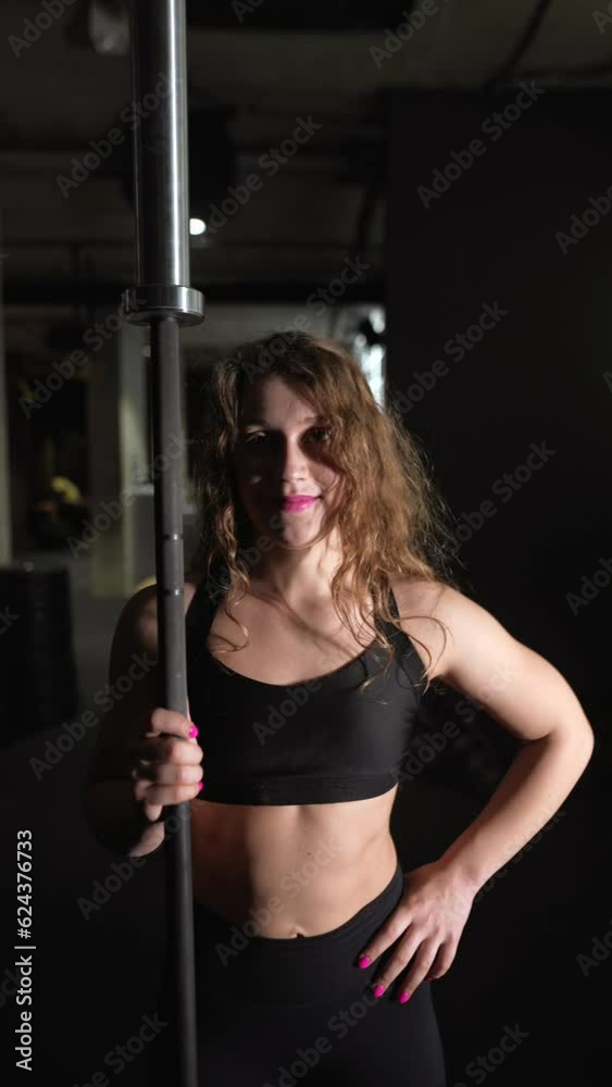 Young sport woman in fitness club Young sport woman in fitness club