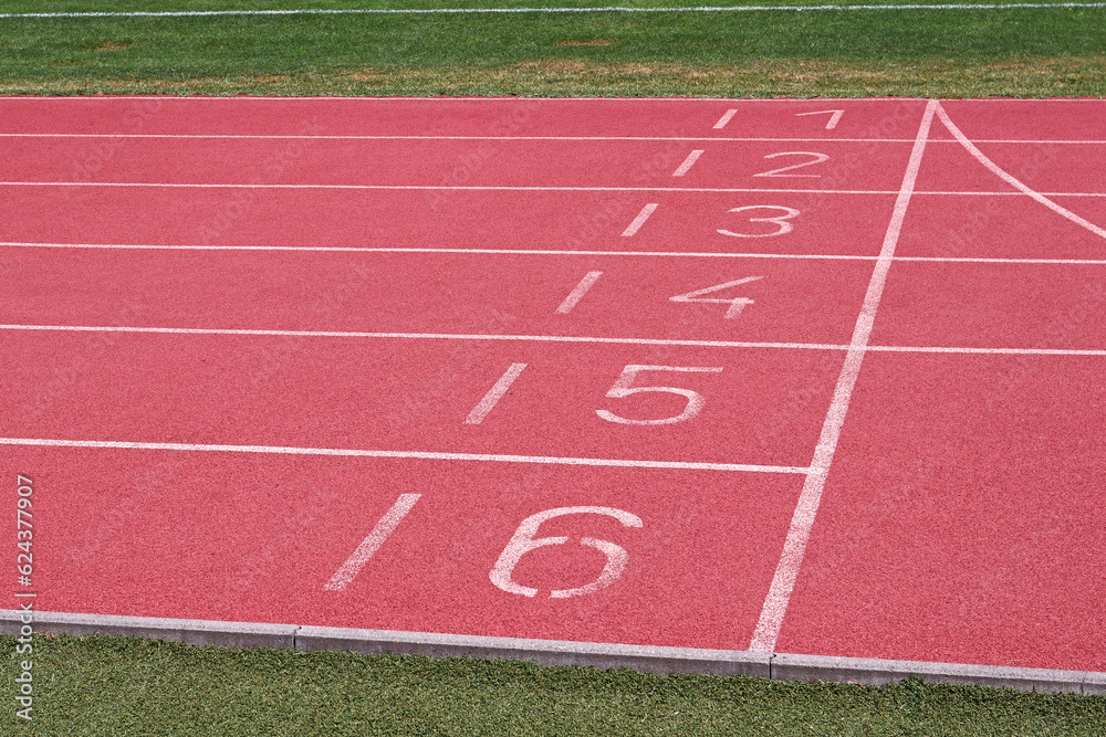Numbers of the running track