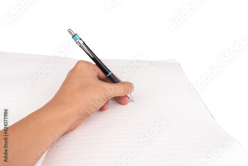 pen isolated on white background book