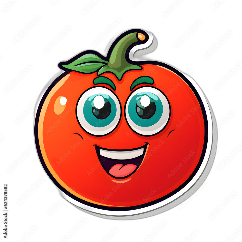 funny tomato cartoon, Transparent background funny tomato cartoon, Transparent background