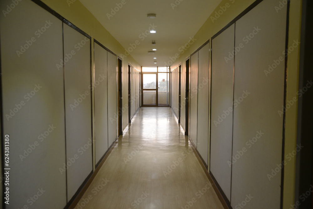 View of the corridor of the hotel modern interior design. View of the corridor of the hotel modern interior design.