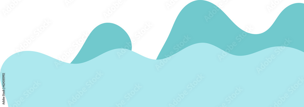 teal wavy corner. fluid corner illustration suitable for background, layout, banner.