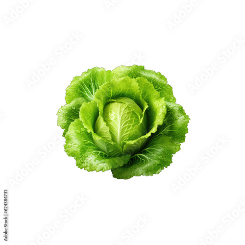 Lettuce isolated on transparent background. Food theme.