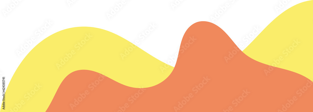 yellow orange wavy corner. fluid corner illustration suitable for background, layout, banner.