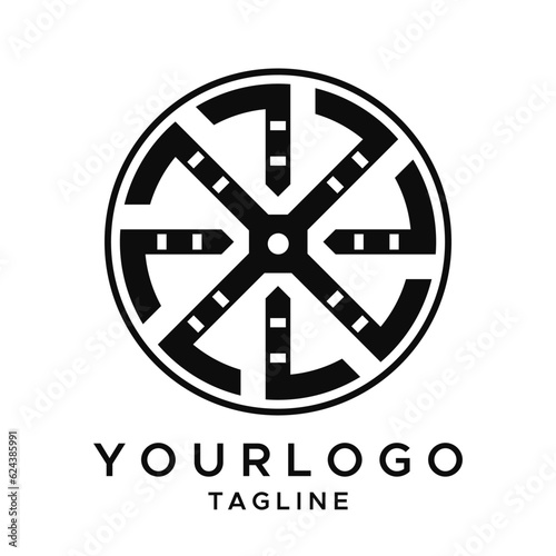 Tunnel Boring Logo Design Vector