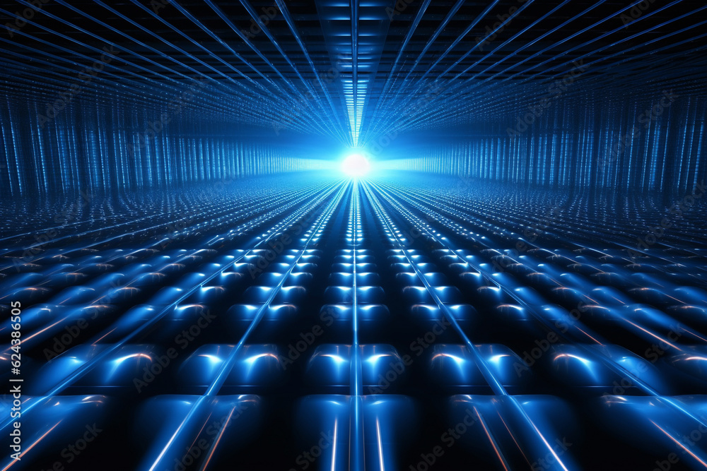 Obraz premium abstract grid line speed technology concept background, AI generated.