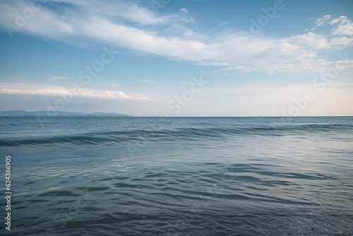 peaceful ocean view with serene waves and sky  perfect for meditation and reflection  created with generative ai