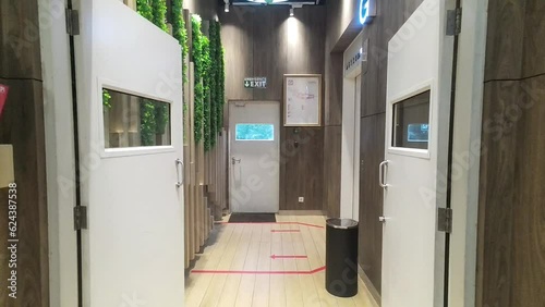 View of an emergency exit door in the Shopping mall