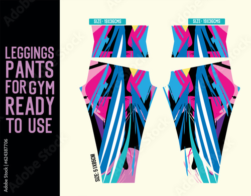 fitness leggings pants vector with mold and ready to use 