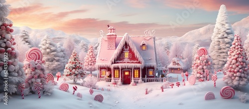 Illustration of Christmas background, AI Generated