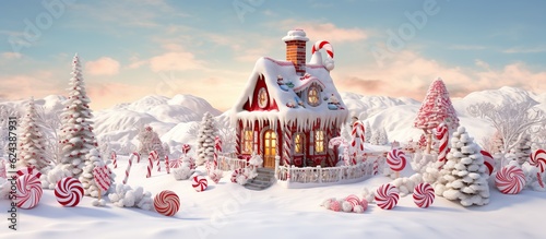 Illustration of Christmas background, AI Generated