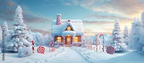 Illustration of Christmas background, AI Generated