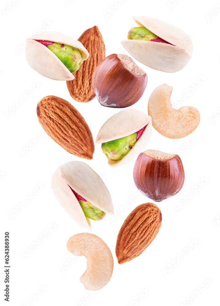 Nuts isolated on white background Nuts isolated on white background