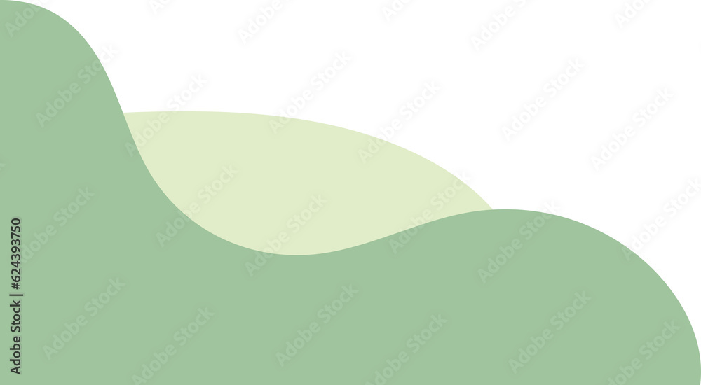 sage wavy corner. fluid corner illustration suitable for background, layout, banner.