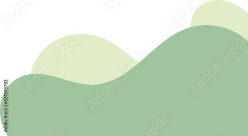 sage wavy corner. fluid corner illustration suitable for background, layout, banner.