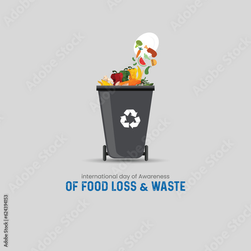 International Day of Awareness of Food Loss and Waste. food waste concept.