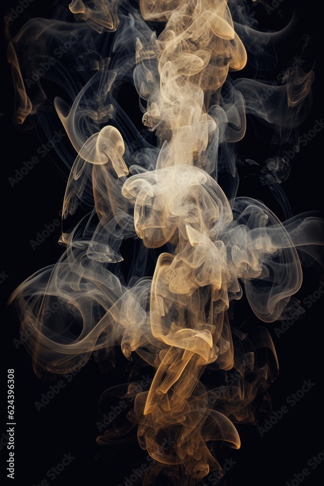 Fototapeta premium smoke trails forming intricate designs, created with generative ai