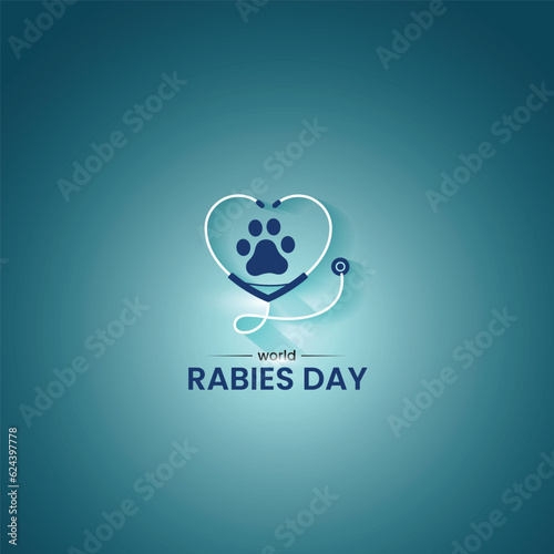 World Rabies Day. Rabies day awareness concept.