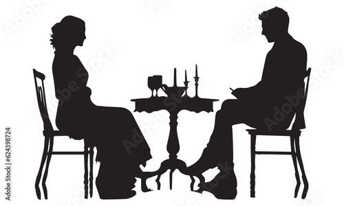 Set of Silhouette Couple Vector illustration. Black couple vector. Vector Of couple.