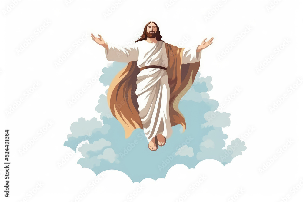 Image ascension of Jesus Christ in heaven , Created with Generative Ai Technology Image ascension of Jesus Christ in heaven , Created with Generative Ai Technology