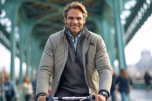 Parisian riding a bicycle, ...
