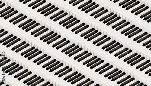 Piano abstract background. 3d illustration