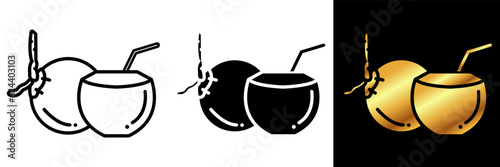 The Coconut icon represents the tropical fruit known for its distinct shape, texture, and refreshing flavor.