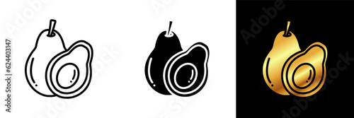 The Avocado icon represents the popular and nutritious fruit known for its creamy texture and mild, buttery flavor. 