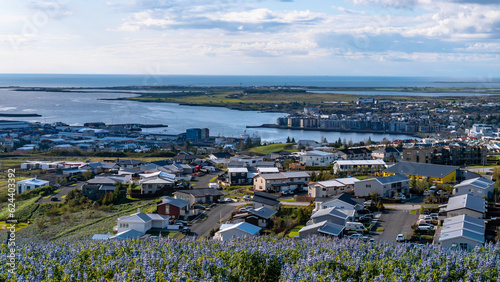 View over the town of Hafnarfjordur, Iceland