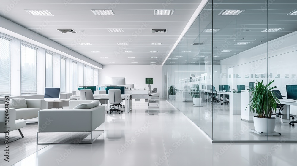 Interior design modern of open space office Interior design modern of open space office