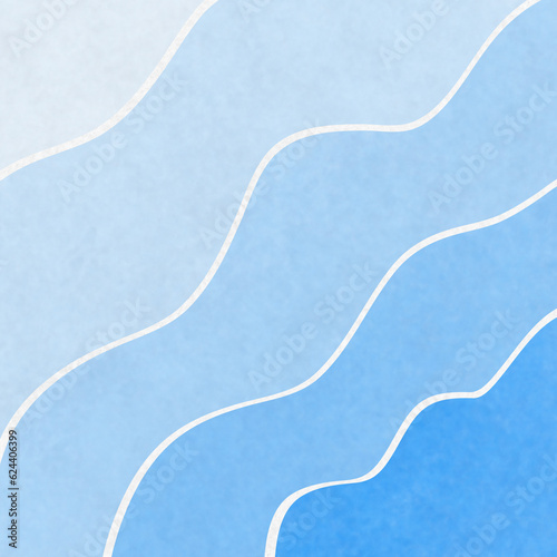 Abstract blue curving wave background for usage as an aesthetic, a decorative element, sea and beach concept