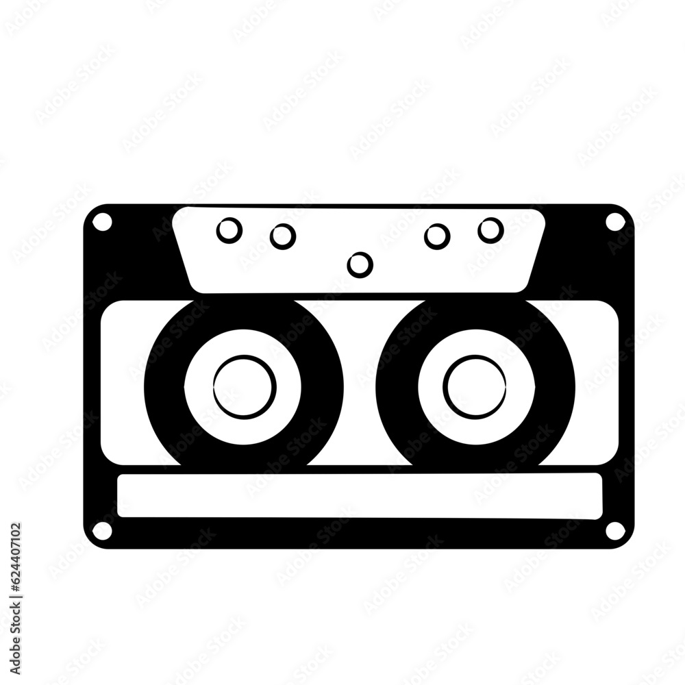 black and white cassette black and white cassette