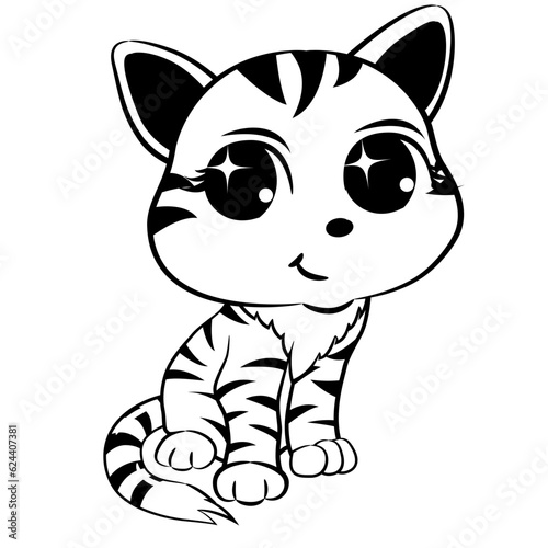 baby cat cartoon illustration