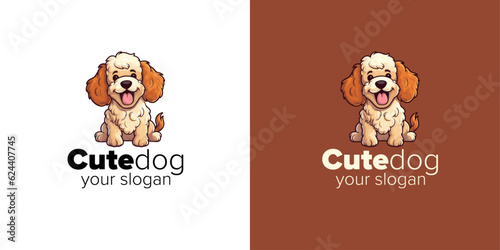 Adorable Canine Branding: Cute Dog Logo, Logo Template Vector, and Pet Grooming Designs for Your Petshop