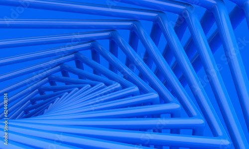 Fototapeta Naklejka Na Ścianę i Meble -  Abstract structure, blue background design, 3d render