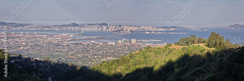 Panorama of San Francisco Bay Area in the Morning