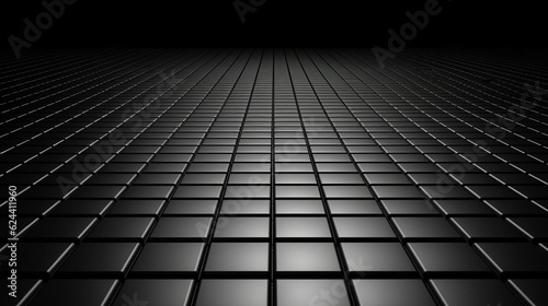 Black grid background, abstract with Gradient in empty room studio ,background for product presentation.
